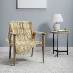 Colour Poems Retro Geometric Pattern III 56"x46" Woven Throw Blanket - Deny Designs