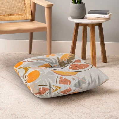 Evamatise Tiki Picnic Mid Century Modern Square Floor Pillow - Deny Desings 5 Evamatise Tiki Picnic Mid Century Modern Square Floor Pillow - Deny Desings - Image 3