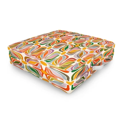 Evamatise Abstract Flowers Summer Holiday Outdoor Floor Cushion - Deny Designs 4 Evamatise Abstract Flowers Summer Holiday Outdoor Floor Cushion - Deny Designs - Image 2