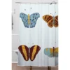 Elisa Bell Fall Butterflies Shower Curtain Blue - Deny Designs