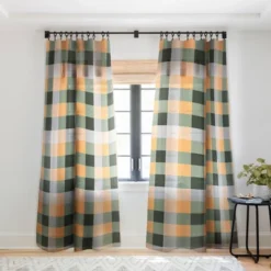 Miho Retro Color Illusion Single Panel Sheer Window Curtain - Deny Designs -Home Decor Store GUEST 430ccca7 36e2 40e0 8c60 9718539dd503