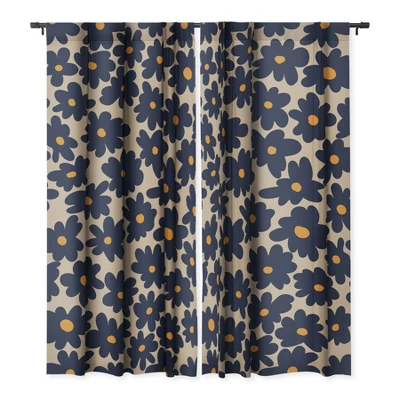 Miho Mini Floral Garden 84" X 50" Single Panel Blackout Window Curtain - Deny Designs 4 Miho Mini Floral Garden 84" X 50" Single Panel Blackout Window Curtain - Deny Designs - Image 2
