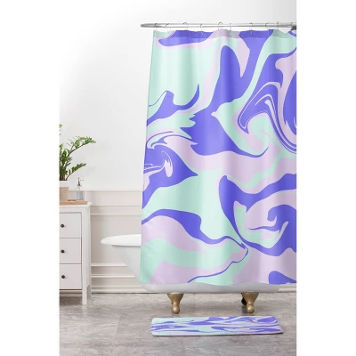 Hypnotic Camo Shower Curtain Purple - Deny Designs 3 Hypnotic Camo Shower Curtain Purple - Deny Designs