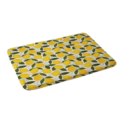 Summer Lemons Memory Foam Bath Mat Cream - Deny Designs 3 Summer Lemons Memory Foam Bath Mat Cream - Deny Designs