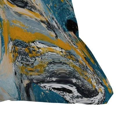 26"x26" Deny Designs Alyssa Hamilton Art Tide Outdoor Throw Pillow Blue/Yellow 4 26"x26" Deny Designs Alyssa Hamilton Art Tide Outdoor Throw Pillow Blue/Yellow - Image 2