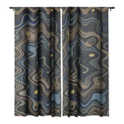 Viviana Gonzalez Texturally Abstract 84" X 50" Single Panel Blackout Window Curtain - Deny Designs 4 Viviana Gonzalez Texturally Abstract 84" X 50" Single Panel Blackout Window Curtain - Deny Designs - Image 2