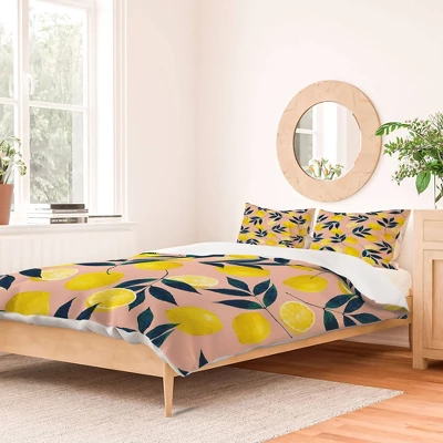 Deny Designs 83 Oranges Lemony Goodness Duvet Cover Set Yellow 3 Deny Designs 83 Oranges Lemony Goodness Duvet Cover Set Yellow