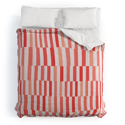 Deny Designs Fimbis Living Coral Stripes Comforter Set White 5 Deny Designs Fimbis Living Coral Stripes Comforter Set White - Image 3
