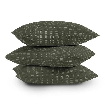 18"x18" Deny Designs Little Arrow Design Co Vert Triple Dash Olive Square Outdoor Throw Pillow Green 5 18"x18" Deny Designs Little Arrow Design Co Vert Triple Dash Olive Square Outdoor Throw Pillow Green - Image 3