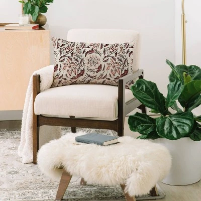 Holli Zollinger Floral Lumbar Throw Pillow Beige/Pink - Deny Designs 3 Holli Zollinger Floral Lumbar Throw Pillow Beige/Pink - Deny Designs