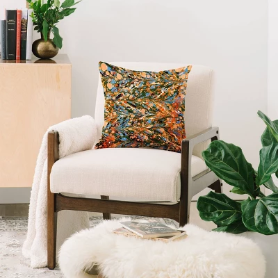 16"x16" Amy Sia Marbled Illusion Autumnal Square Throw Pillow - Deny Designs: Indoor Decorative, Machine Washable 4 16"x16" Amy Sia Marbled Illusion Autumnal Square Throw Pillow - Deny Designs: Indoor Decorative, Machine Washable - Image 2