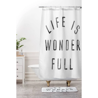 'Life Is Wonderful' Memory Foam Bath Mat - Deny Designs 3 'Life Is Wonderful' Memory Foam Bath Mat - Deny Designs