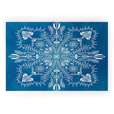 Sunshinecanteen Flores Cyan Welcome Mat - Society6 7 Sunshinecanteen Flores Cyan Welcome Mat - Society6 - Image 5