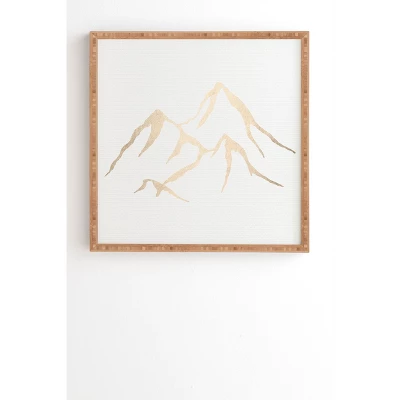 Nature Magick Adventure Mountains Bamboo Framed Wall Art White/Gold - Deny Designs 7 Nature Magick Adventure Mountains Bamboo Framed Wall Art White/Gold - Deny Designs - Image 5