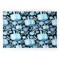 Marni Night Dreidel Looped Vinyl Welcome Mat - Society6 -Home Decor Store GUEST 5f7f419c 1840 44cf b621 964a11c405e3