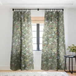 Ninola Design Wild Nature Countryside Green Single Panel Sheer Window Curtain - Deny Designs -Home Decor Store GUEST 6217d5ca 824f 479e ad66 d28c1da8b464