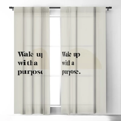 Bohomadic.Studio Wake Up With A Purpose Motivational Quote 50" X 64" Single Panel Room Darkening Window Curtain - Society 6 3 Bohomadic.Studio Wake Up With A Purpose Motivational Quote 50" X 64" Single Panel Room Darkening Window Curtain - Society 6