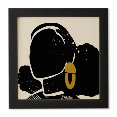 Domonique Brown Black Hair No. 4 Framed Wall Art Black - Deny Designs 5 Domonique Brown Black Hair No. 4 Framed Wall Art Black - Deny Designs - Image 3