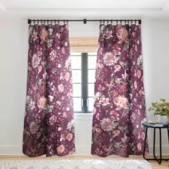 Ninola Design Romantic Bouquet Purple Single Panel Sheer Window Curtain - Deny Designs -Home Decor Store GUEST 63f0a7b6 4950 4759 89a1 85f05617c6e9
