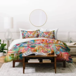Stephanie Corfee My Free Spirit Duvet Queen Orange - Deny Designs