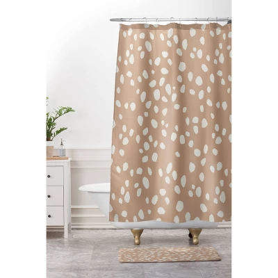 Kelli Murray Peach Pebbles Shower Curtain Brown - Deny Designs: Abstract Microfiber Bath Accessory 4 Kelli Murray Peach Pebbles Shower Curtain Brown - Deny Designs: Abstract Microfiber Bath Accessory - Image 2