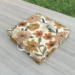 Emanuela Carratoni Spring Floral Mood Outdoor Floor Cushion - Deny Designs