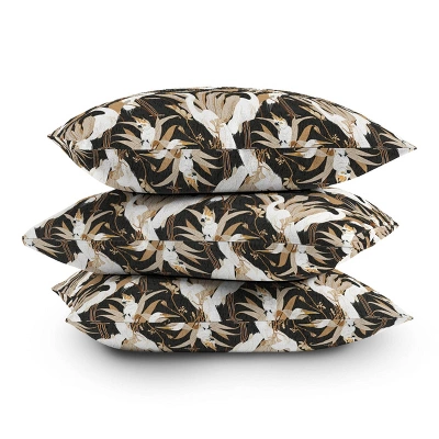 16"x16" Iveta Abolina Cranes Cockatoo Square Throw Pillow White - Deny Designs: Removable Cover, Indoor Decor 5 16"x16" Iveta Abolina Cranes Cockatoo Square Throw Pillow White - Deny Designs: Removable Cover, Indoor Decor - Image 3