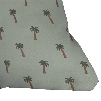 16"x16" Deny Designs Little Arrow Design Co Palm Tree Outdoor Throw Pillow Green 4 16"x16" Deny Designs Little Arrow Design Co Palm Tree Outdoor Throw Pillow Green - Image 2