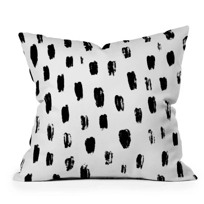 Allyson Johnson Strokes Square Throw Pillow Black/White - Deny Designs 6 Allyson Johnson Strokes Square Throw Pillow Black/White - Deny Designs - Image 4