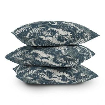 26"x26" Deny Designs D'Annick Lobster & Friends Outdoor Throw Pillow: Abstract Design, Polyester Fill, Square Shape 5 26"x26" Deny Designs D'Annick Lobster & Friends Outdoor Throw Pillow: Abstract Design, Polyester Fill, Square Shape - Image 3