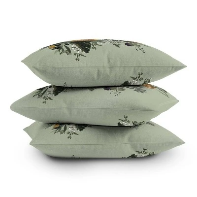 16"x16" Iveta Abolina Paloma Midday Square Throw Pillow Green - Deny Designs 5 16"x16" Iveta Abolina Paloma Midday Square Throw Pillow Green - Deny Designs - Image 3