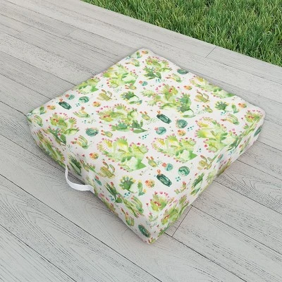 Ninola Design Western Cacti Natural Outdoor Floor Cushion - Deny Designs 3 Ninola Design Western Cacti Natural Outdoor Floor Cushion - Deny Designs