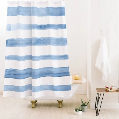 Deny Designs Kelly Haines Watercolor Striped Shower Curtain Blue 3 Deny Designs Kelly Haines Watercolor Striped Shower Curtain Blue