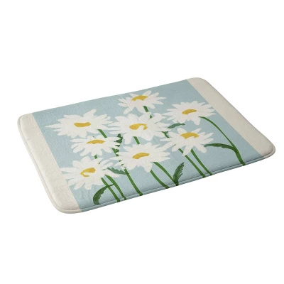 Gale Switzer Flower Market Oxeye Daisies Heavy Memory Foam Bath Mat Blue - Deny Designs 3 Gale Switzer Flower Market Oxeye Daisies Heavy Memory Foam Bath Mat Blue - Deny Designs
