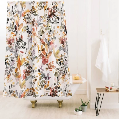 Wild Grasses Rustic Organic Holiday Shower Curtain - Deny Designs 3 Wild Grasses Rustic Organic Holiday Shower Curtain - Deny Designs