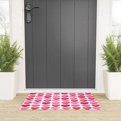 Amy Sia Heart Watercolor Looped Vinyl Welcome Mat - Society6 3 Amy Sia Heart Watercolor Looped Vinyl Welcome Mat - Society6