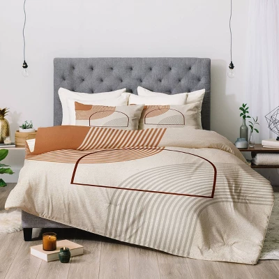 Iveta Abolina Mid Century Line Art 100% Cotton Comforter Set - Deny Designs 5 Iveta Abolina Mid Century Line Art 100% Cotton Comforter Set - Deny Designs - Image 3