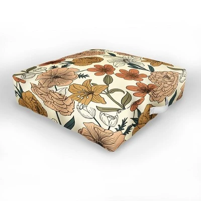 Emanuela Carratoni Spring Floral Mood Outdoor Floor Cushion - Deny Designs 4 Emanuela Carratoni Spring Floral Mood Outdoor Floor Cushion - Deny Designs - Image 2