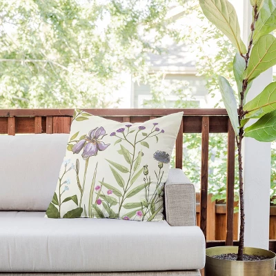 20"x20" Deny Designs Nadja Little Blooming Wildflowers Square Outdoor Throw Pillow Beige 3 20"x20" Deny Designs Nadja Little Blooming Wildflowers Square Outdoor Throw Pillow Beige - Image 2