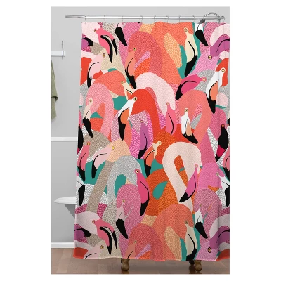 Floral Shower Curtain Pink - Deny Designs 3 Floral Shower Curtain Pink - Deny Designs