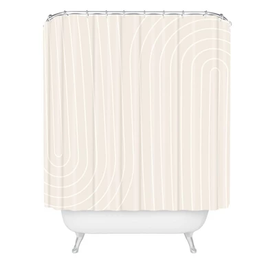 Colour Poems Minimal Line Curvature Shower Curtain - Deny Designs 5 Colour Poems Minimal Line Curvature Shower Curtain - Deny Designs - Image 3