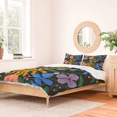 Deny Designs Megan Galante Merrick Floral Duvet Cover Bedding Set Blue 3 Deny Designs Megan Galante Merrick Floral Duvet Cover Bedding Set Blue