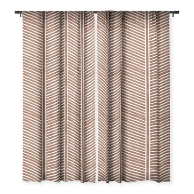 Little Arrow Design Co Organic Chevron On Brandywine Single Panel Sheer Window Curtain - Deny Designs 4 Little Arrow Design Co Organic Chevron On Brandywine Single Panel Sheer Window Curtain - Deny Designs - Image 2