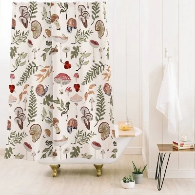 Marta Barragan Camarasa Mushroom Seasonal Shower Curtain Brown - Deny Designs 3 Marta Barragan Camarasa Mushroom Seasonal Shower Curtain Brown - Deny Designs