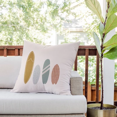 26"x26" Deny Designs Menina Lisboa Summer Cool Surfboards Square Outdoor Throw Pillow Yellow 4 26"x26" Deny Designs Menina Lisboa Summer Cool Surfboards Square Outdoor Throw Pillow Yellow - Image 2