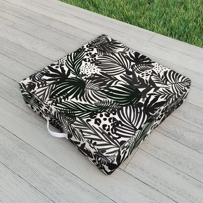 Marta Barragan Camarasa Wild Abstract Jungle On Black Outdoor Floor Cushion - Deny Designs 3 Marta Barragan Camarasa Wild Abstract Jungle On Black Outdoor Floor Cushion - Deny Designs
