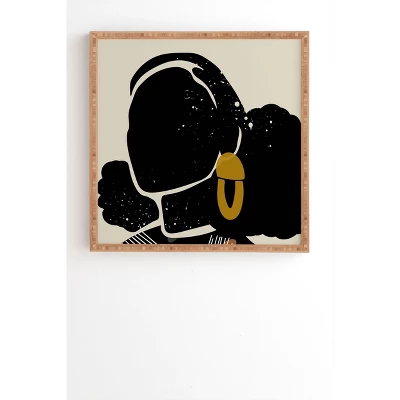 Domonique Brown Black Hair No. 4 Framed Wall Art Bamboo - Deny Designs 6 Domonique Brown Black Hair No. 4 Framed Wall Art Bamboo - Deny Designs - Image 4