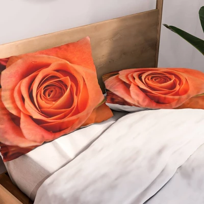Allyson Johnson Rose Bud Lightweight Pillowcase Standard Orange - Deny Designs 3 Allyson Johnson Rose Bud Lightweight Pillowcase Standard Orange - Deny Designs