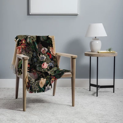 Burcu Korkmazyurek Dark Garden 56"x46" Woven Throw Blanket - Deny Designs 3 Burcu Korkmazyurek Dark Garden 56"x46" Woven Throw Blanket - Deny Designs