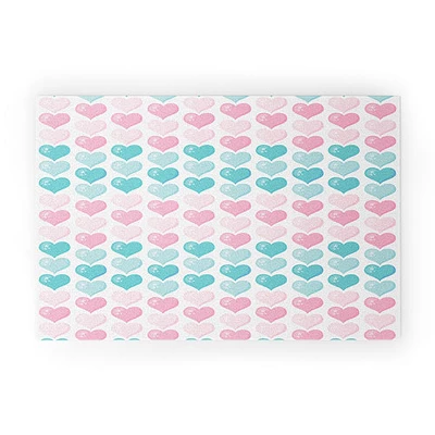 Avenie Pink And Blue Hearts Welcome Mat - Society6 4 Avenie Pink And Blue Hearts Welcome Mat - Society6 - Image 2